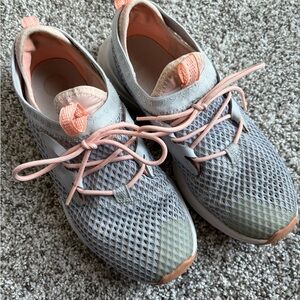 Under Armour Women's Mesh Sneakers in Gray and Peach